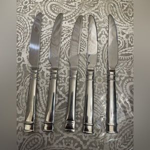 Heritage Mint Ltd BENTLEY Stainless set‎ 5 Dinner Knives Flatware